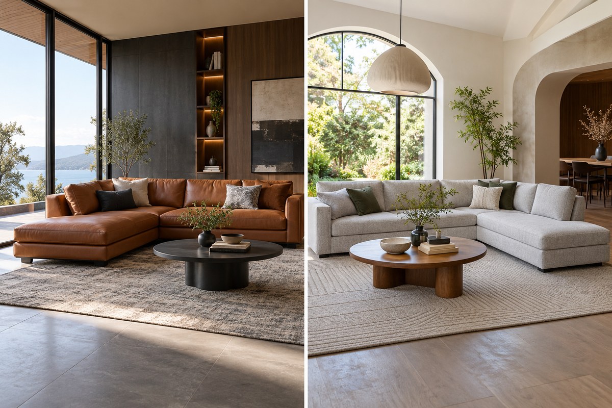 sofa góc trái hay phải – ảnh minh họa thiết kế riêng
