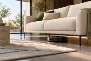 sofa chân cao dễ vệ sinh – ảnh minh họa thiết kế riêng