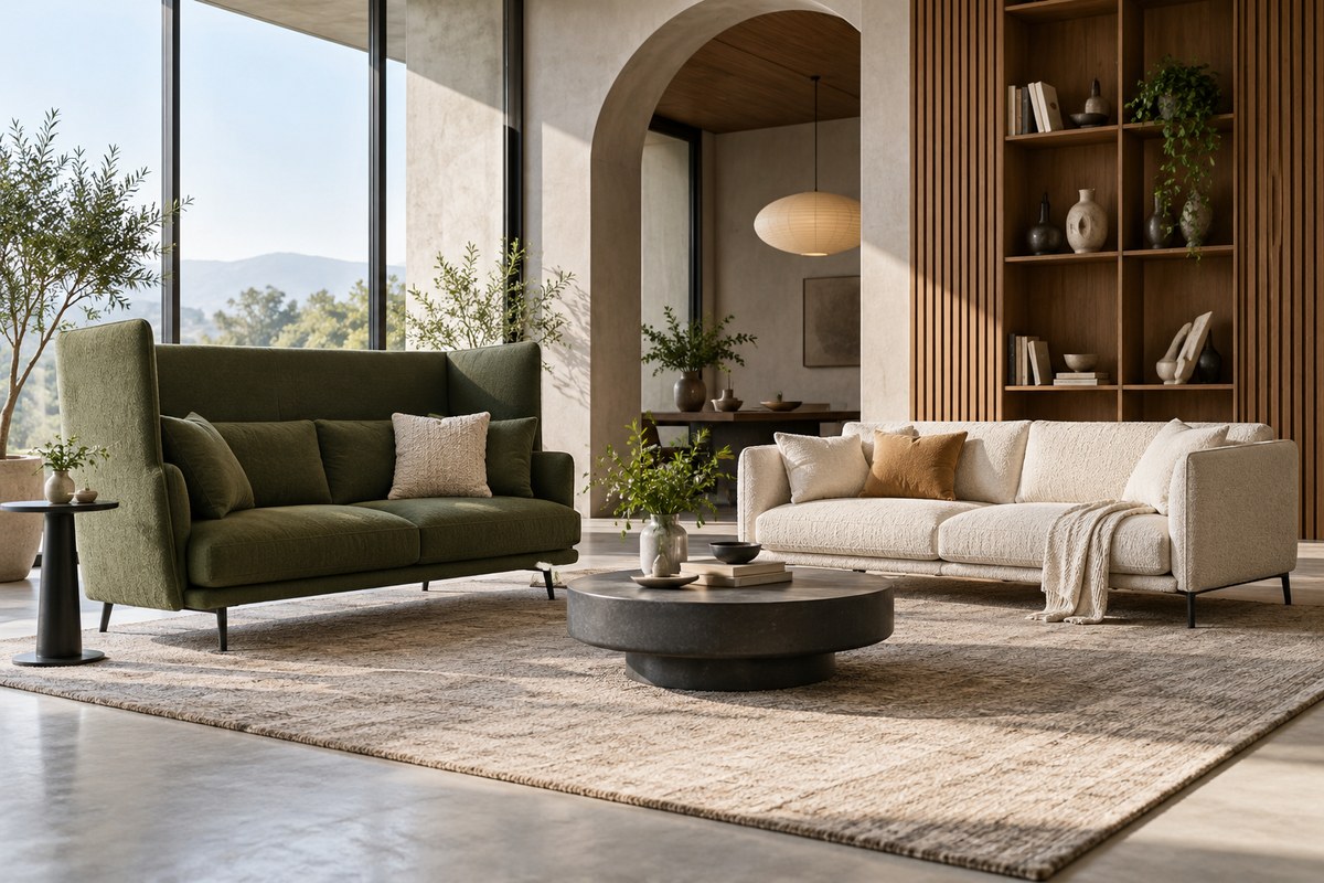 sofa lưng cao hay thấp – ảnh minh họa thiết kế riêng