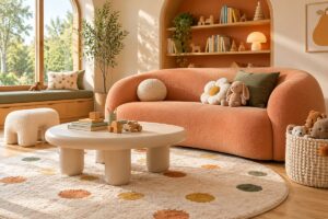 sofa cho nhà có trẻ nhỏ – ảnh minh họa thiết kế riêng