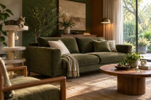 sofa cho nhà nuôi mèo – ảnh minh họa thiết kế riêng