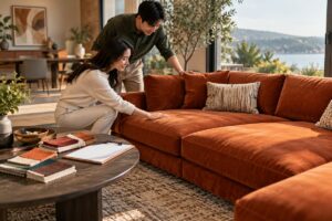 nhận bàn giao sofa tại nhà – ảnh minh họa thiết kế riêng