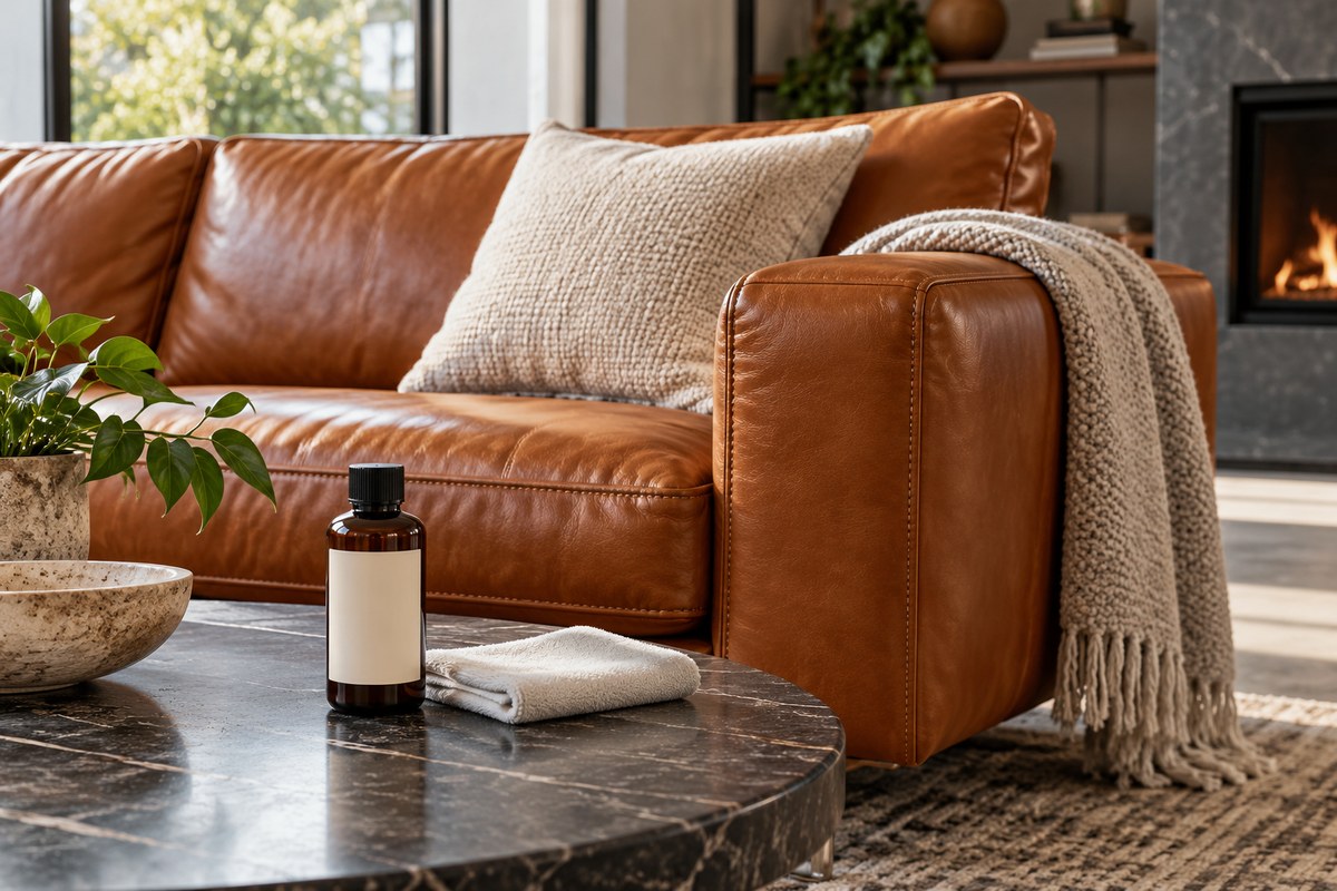 bảo quản sofa da bò – ảnh minh họa thiết kế riêng