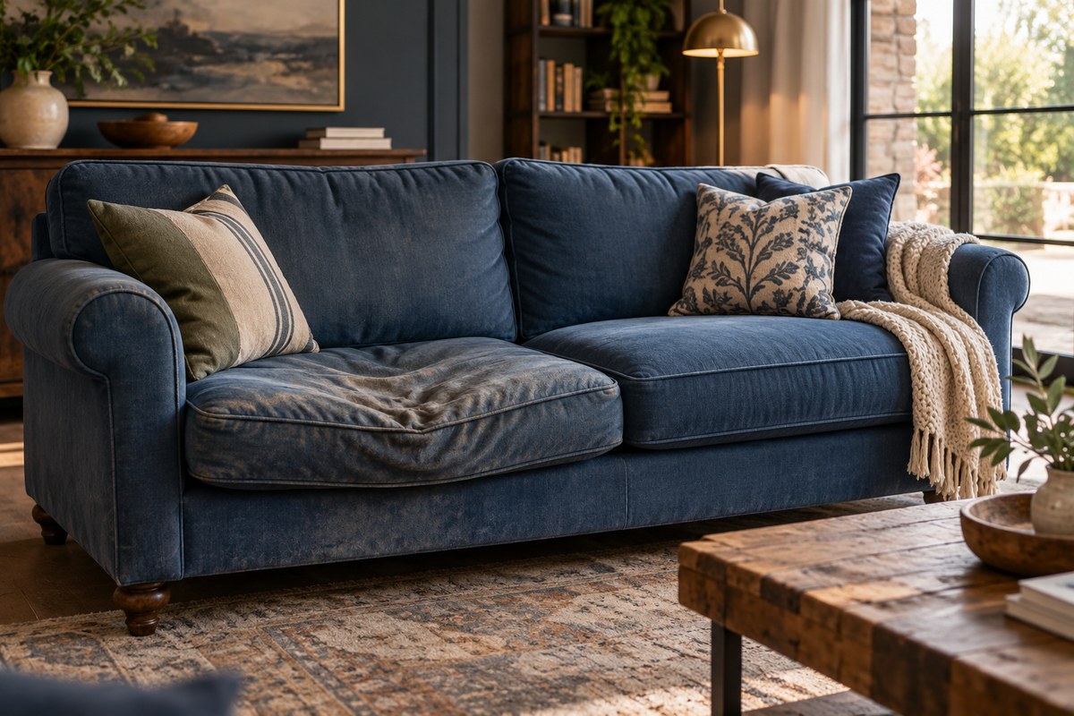 sofa bị lún đệm – ảnh minh họa thiết kế riêng